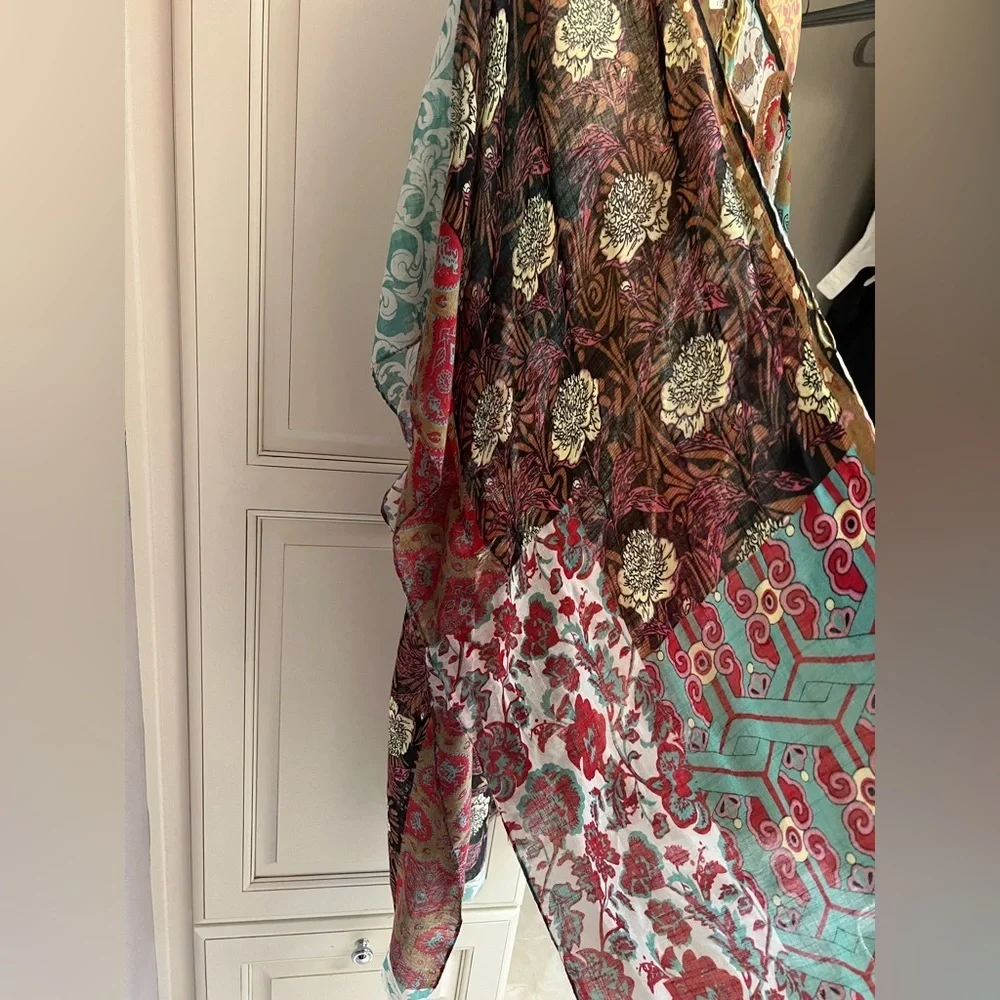 NWT Boutique Kimono Wrap Breezy Lightweight Gauze Boho Women’s One Size (M/L) - Picture 3 of 10